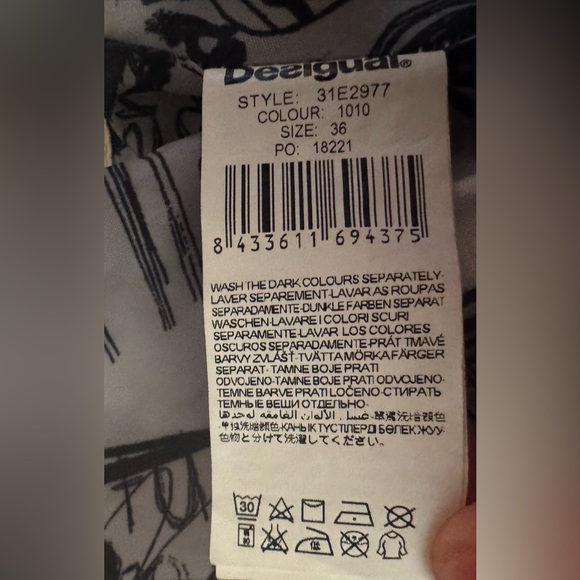 Desigual Floral Trench Coat - Black and Cream - Picture 14 of 16